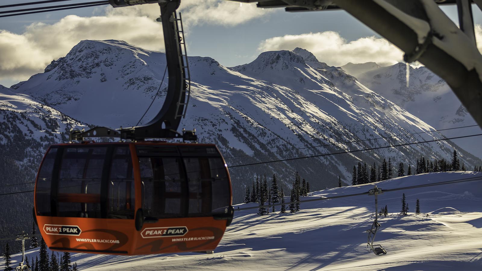 Aerial views of Whistler Blackcomb.